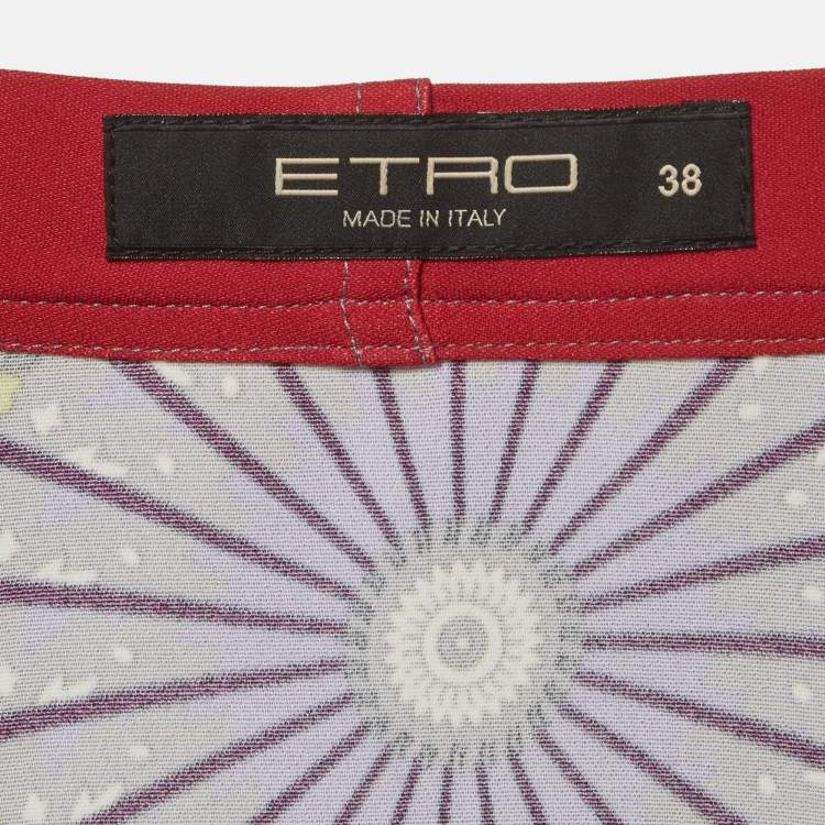 Pre Owned Etro Multicolour Paisley Print Jersey Long Sleeve Cardigan S