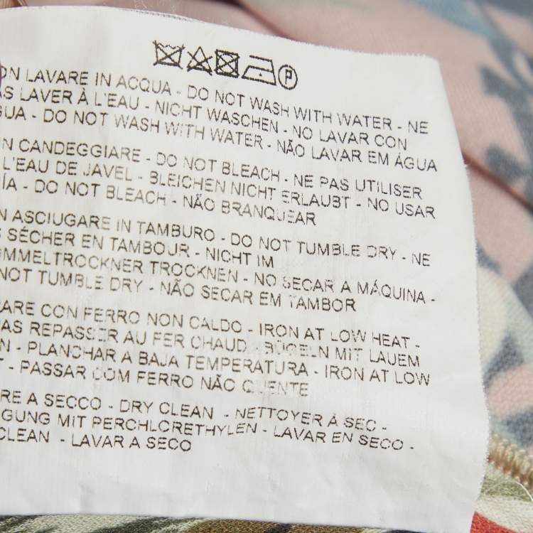 Pre Owned Etro Multicolor Floral Print Jersey Asymmetric Maxi Dress S