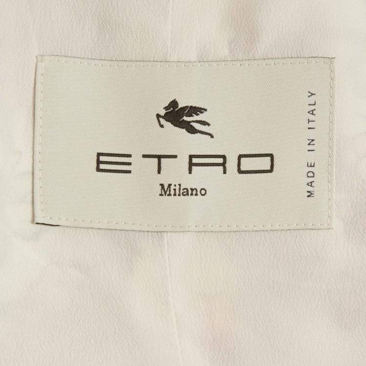 Pre Owned Etro Multicolour Berry Print Silk Blazer M