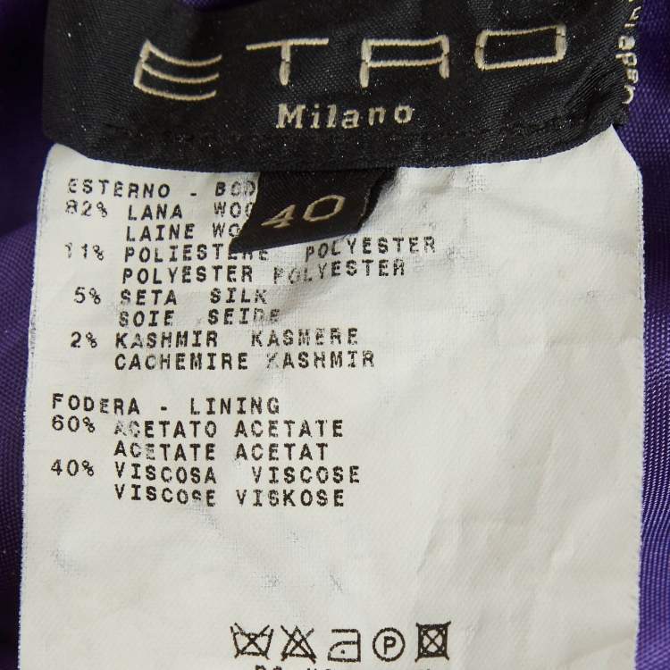 Pre Owned Etro Brown Striped Tweed Mini Skirt S