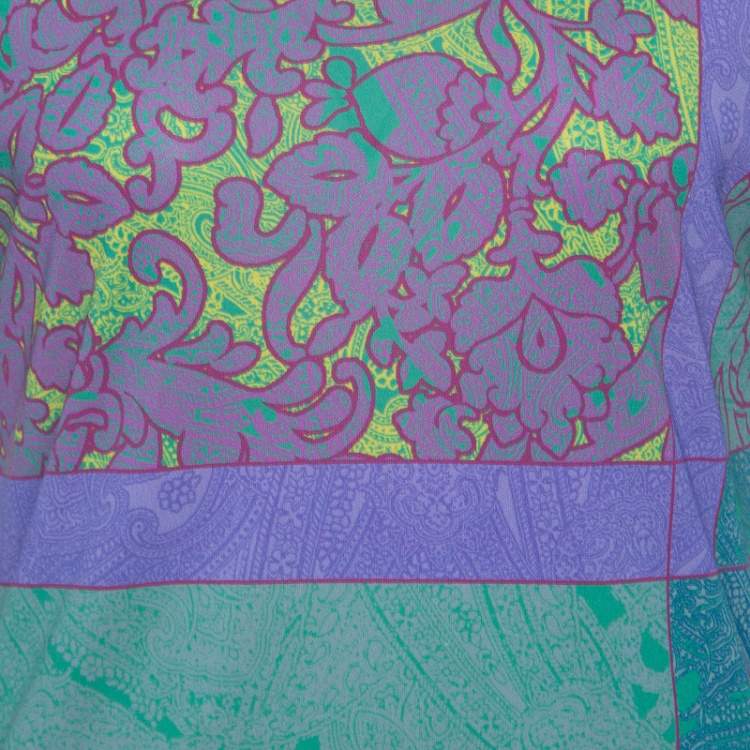 Pre Owned Etro Multicolor Paisley Printed Top L