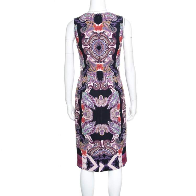 Pre Owned Etro Multicolor Paisley Printed Sleeveless Midi Dress S