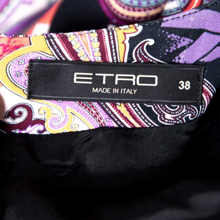 Pre Owned Etro Multicolor Paisley Printed Sleeveless Midi Dress S