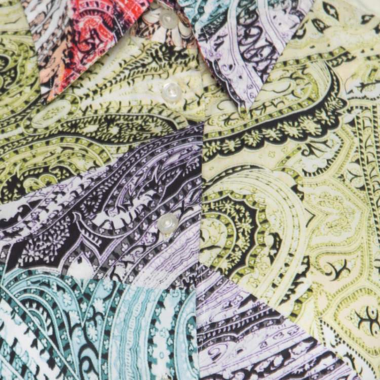 Pre Owned Etro Multicolor Paisley Printed Cotton Long Sleeve Shirt S
