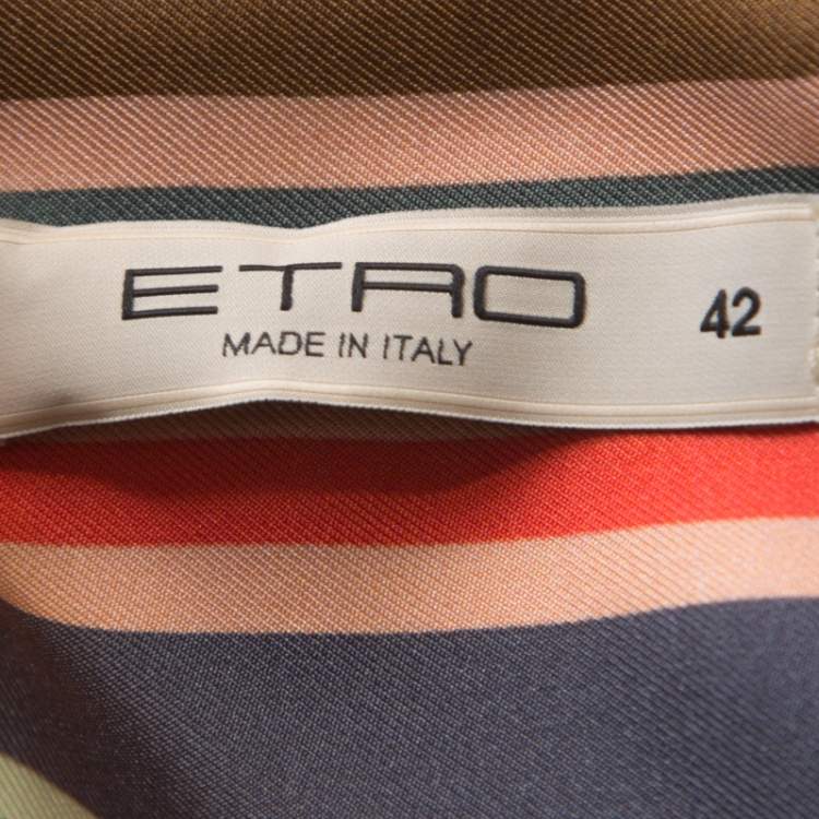 مملوكة مسبقًا Etro Red Printed Silk Midi Dress M