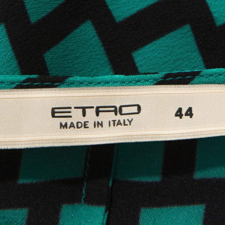 مملوكة مسبقًا Etro Multicolor Mixed Print Silk Dolman Sleeve Blouse M