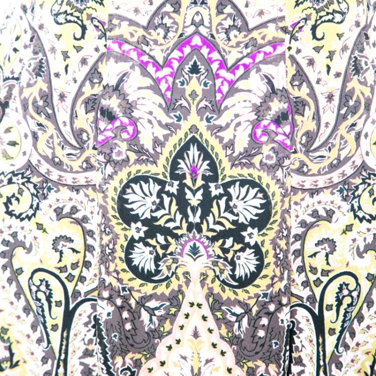 Pre Owned Etro Multicolor Paisley Print Silk Skirt S
