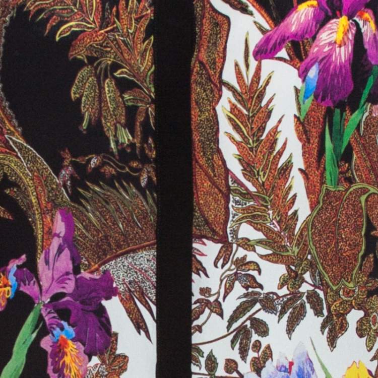 Pre Owned Etro Multicolor Floral Printed Silk Long Sleeve Shirt L