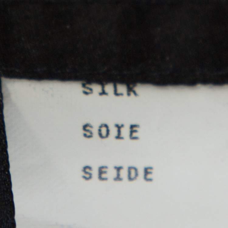 Pre Owned Etro Black Silk Hand Embroidered & Embellished Shirt M