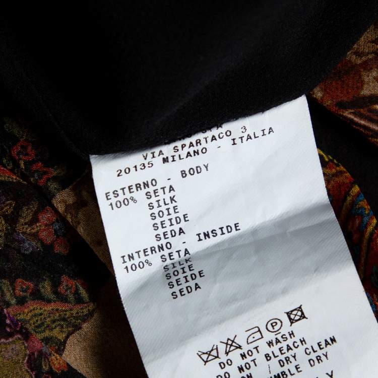 Pre Owned Etro Multicolor Printed Silk Maxi Dress M