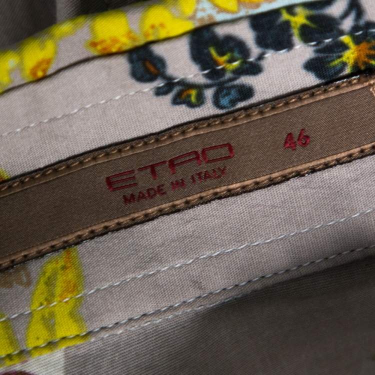 مملوكة مسبقًا Etro Multicolor Floral Print Stretch Cotton Shirt L