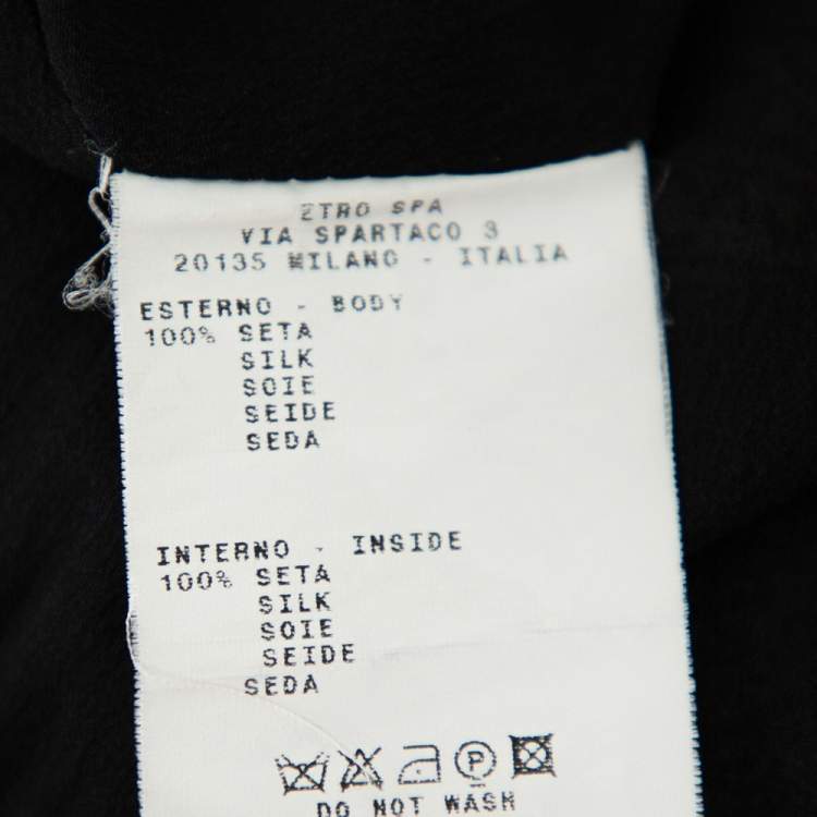 Pre Owned Etro Multicolor Silk Chiffon Wrap Detail Flared Maxi Dress M