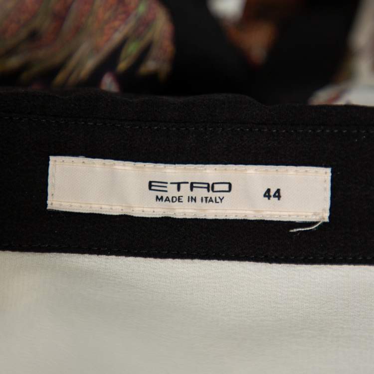Pre Owned Etro Multicolor Floral Printed Silk Long Sleeve Shirt M
