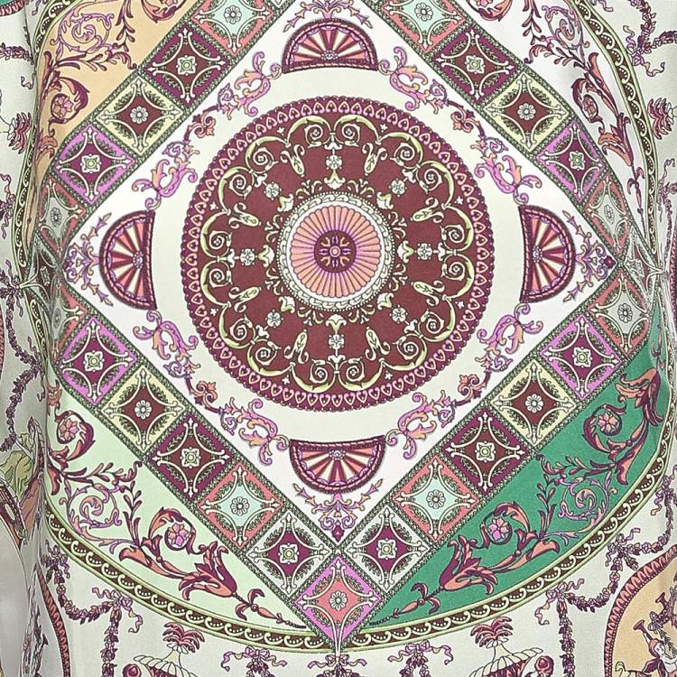 Pre Owned Etro Multicolored Printed Silk & Cotton Knit Short Sleeve T-Shirt S
