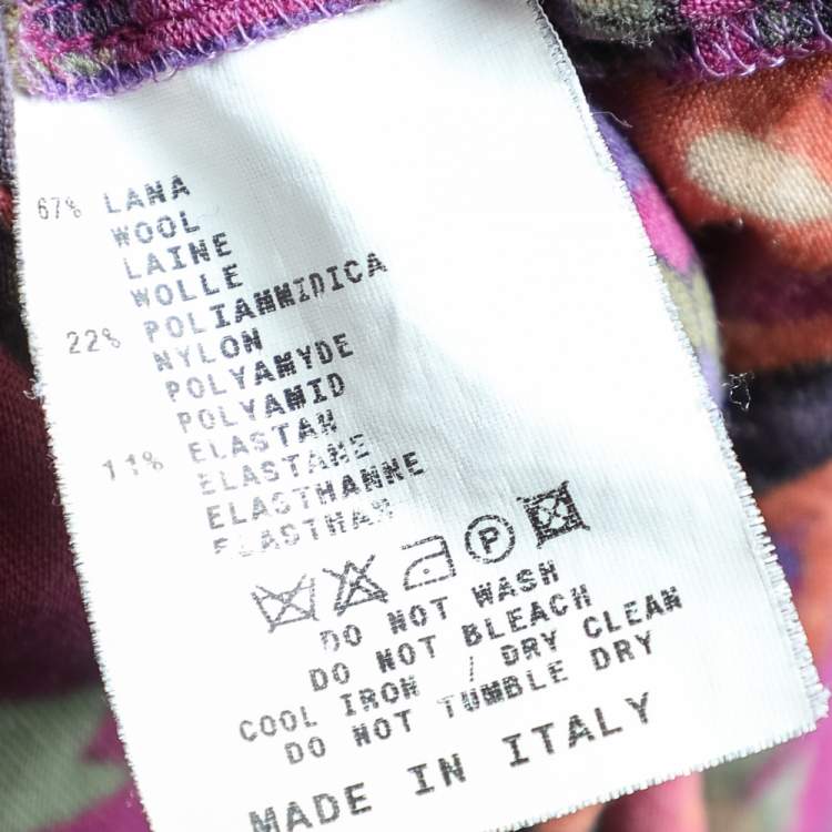 مملوكة مسبقًا Etro Purple Paisley Printed Wool Blend Turtleneck Sweater M