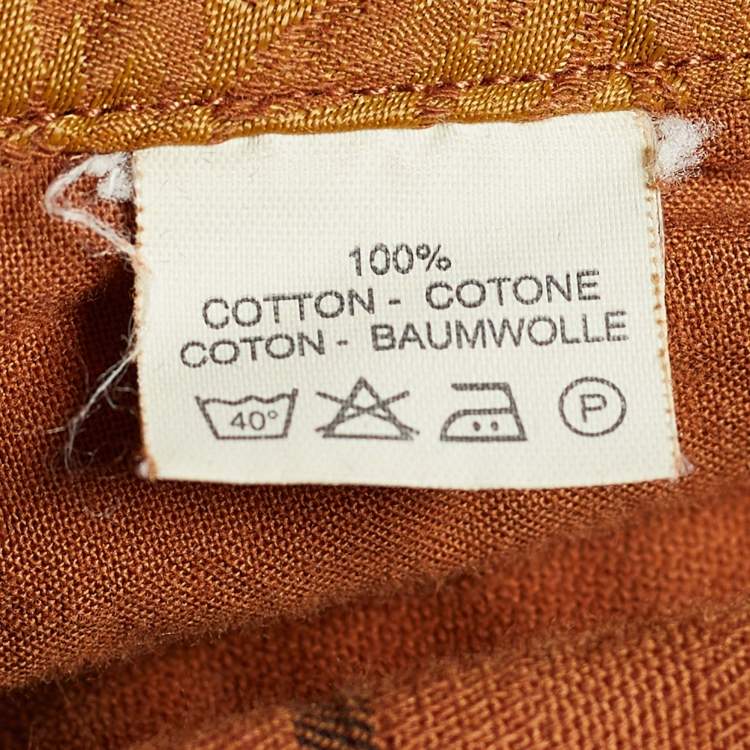 Pre Owned Etro Brown Stripe Paneled Cotton Pants M