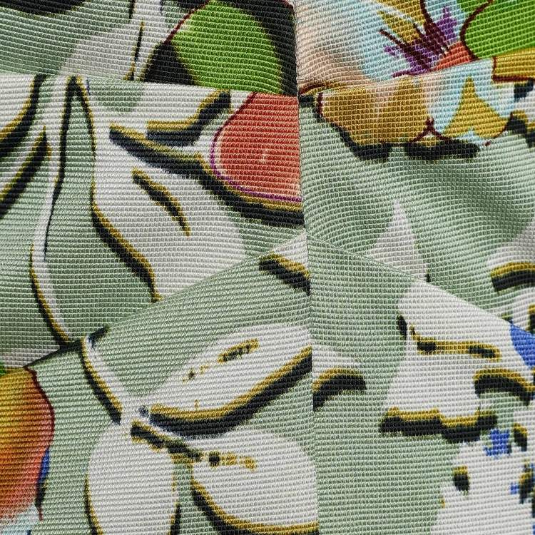 Pre Owned Etro Green Stretch Knit Floral Print Sheath Dress L
