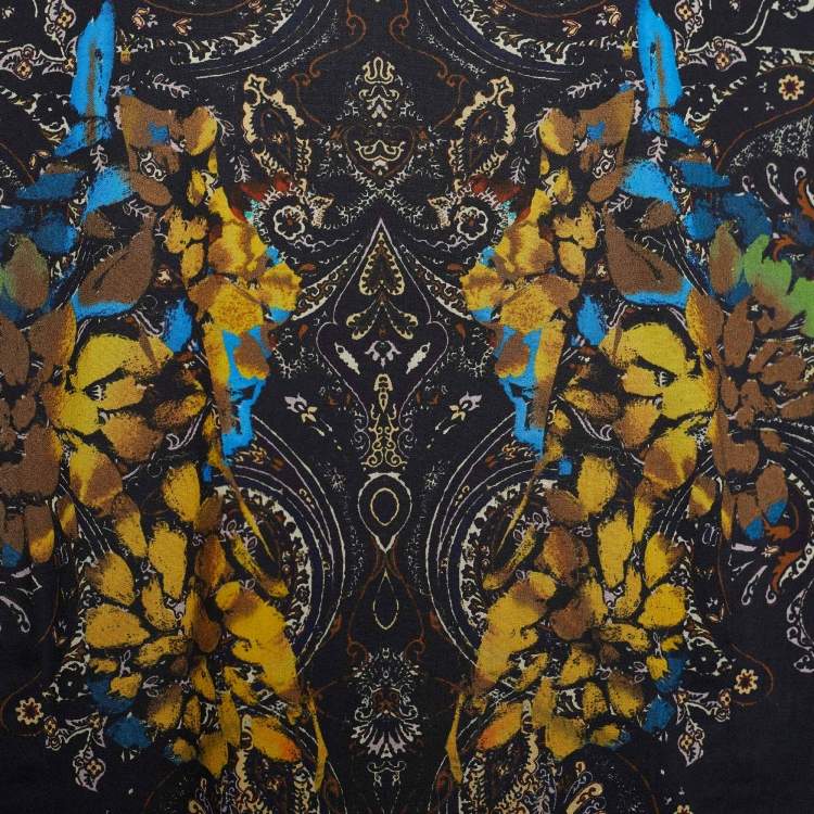 Pre Owned Etro Black Printed Cotton Shirt XL