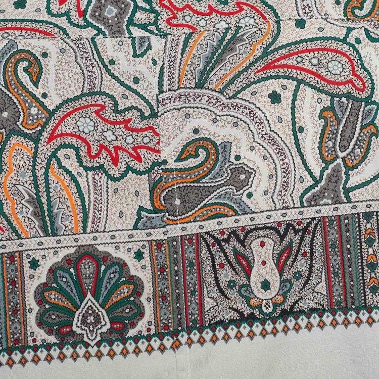 Pre Owned Etro Multicolor Printed Cotton Button Front Shirt L