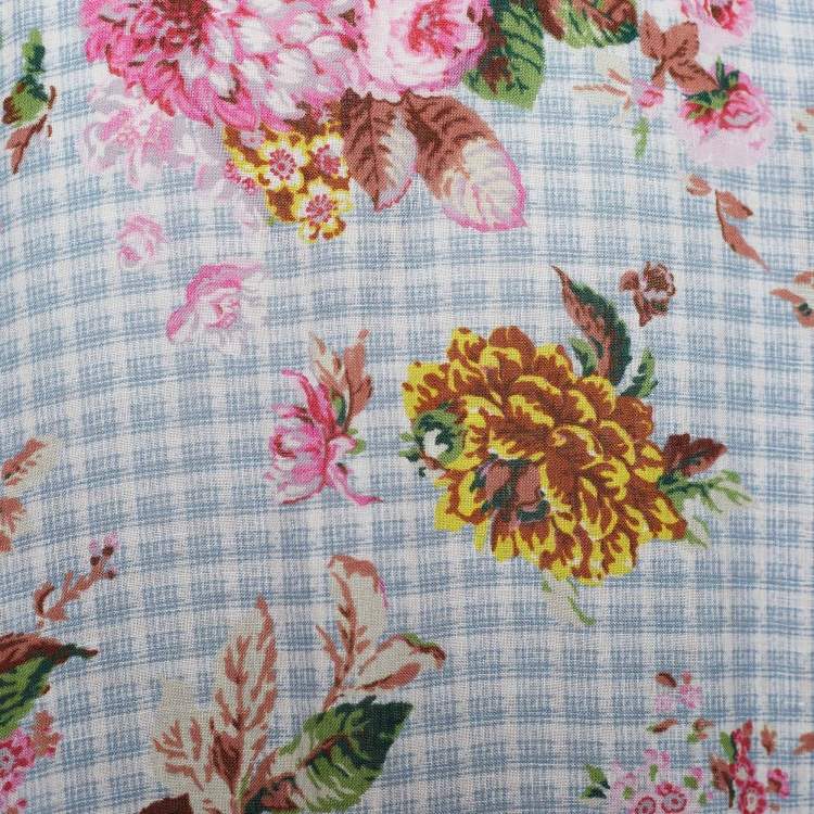 Pre Owned Etro Multicolor Floral Print Linen Front Button Up Shirt S