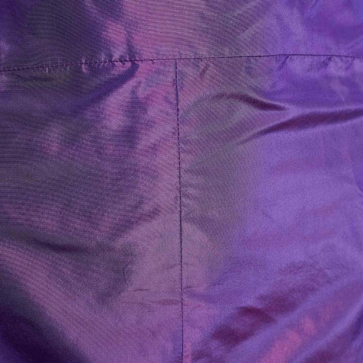 Pre Owned Etro Purple Silk Fit & Flared Maxi Skirt L