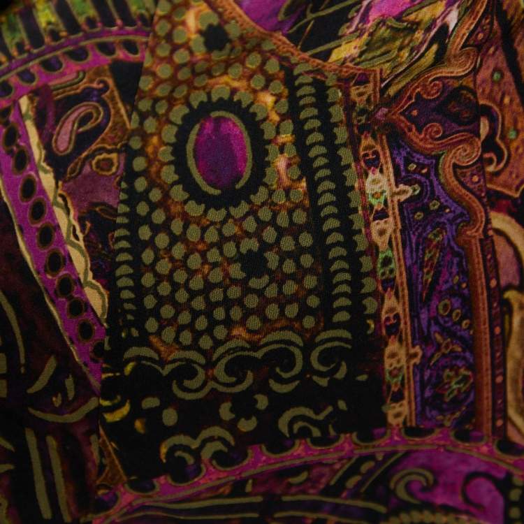 Pre Owned Etro Multicolor Printed Cotton Button Front Shirt L