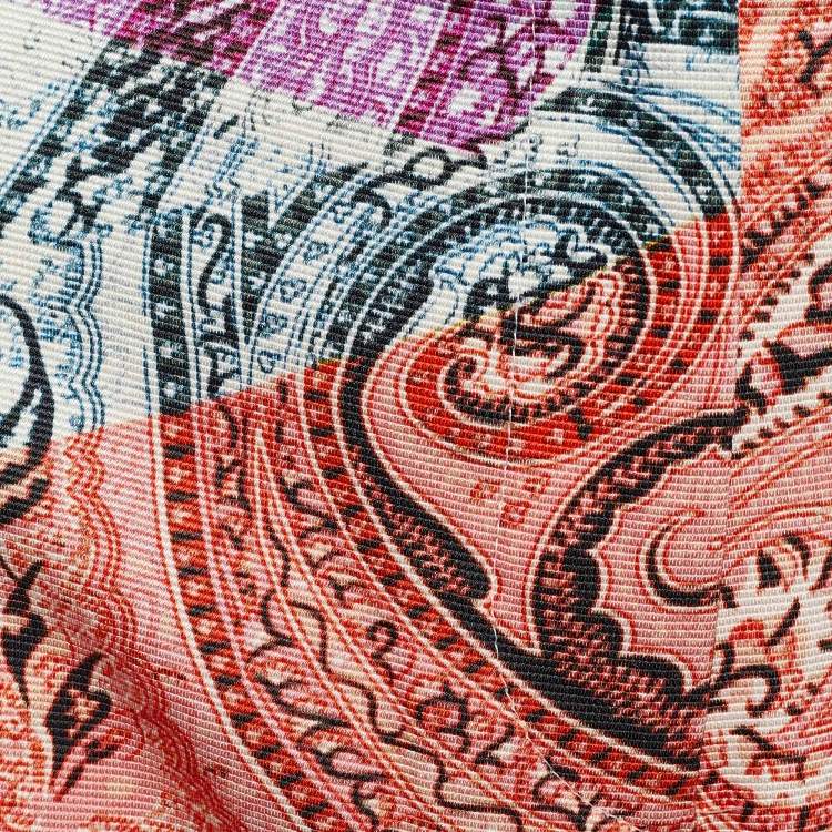 Pre Owned Etro Multicolor Cotton Blend Paisley Print Tapered Pants L