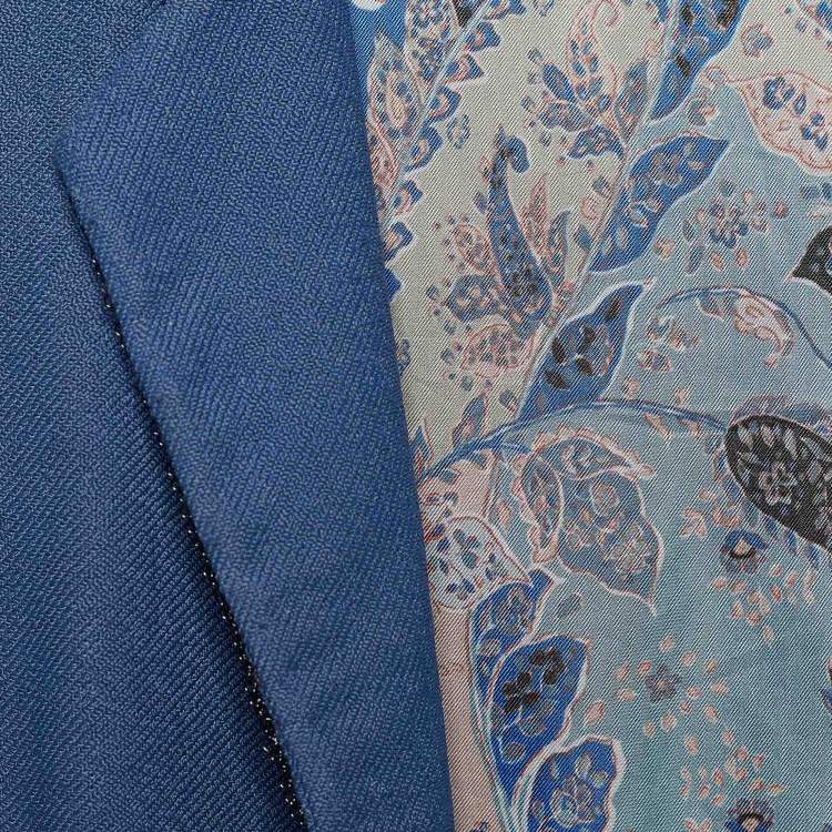 Pre Owned Etro Blue Copper Chain Detail Open Cardigan S