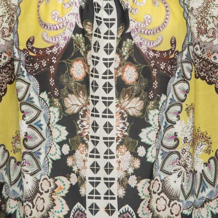 Pre Owned Etro Multicolor Cotton Oversized Blouse M