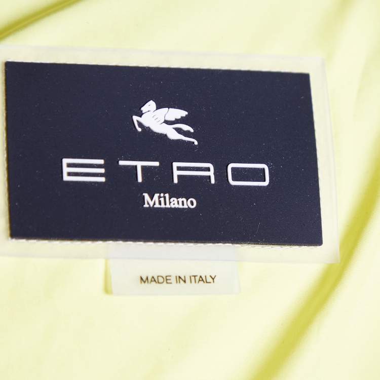 Pre Owned Etro Multicolor Printed Synthetic Hooded Puffer Jacket M