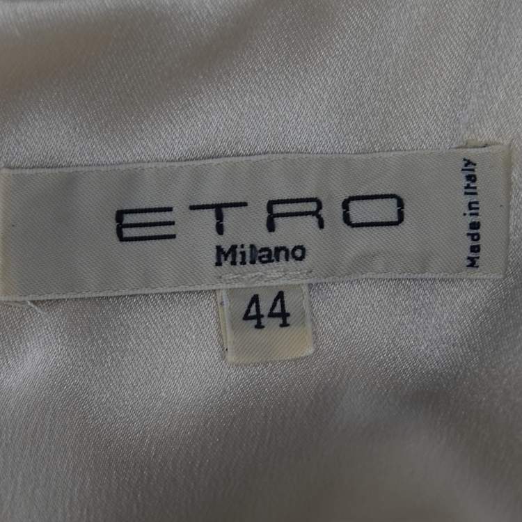 Pre Owned Etro Cream Floral Devour Maxi Dress M