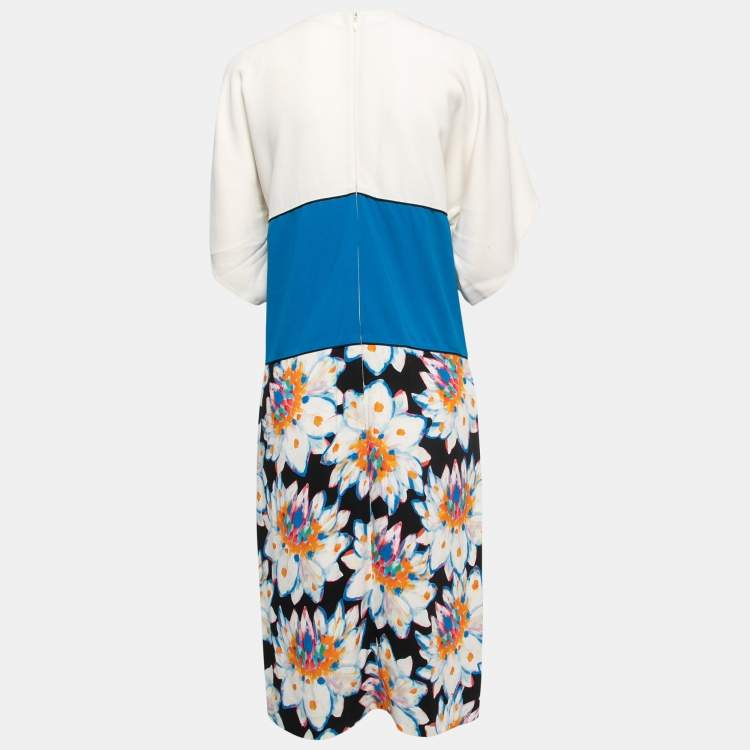 オールインワン・サロペット Etro Midi Dress Short Sleeve In Multicolored Printed Etro Multicolor Printed Crepe Cut Out Sleeve Detail Short
