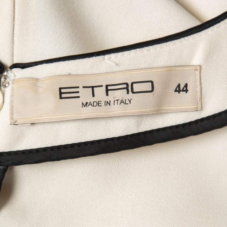 Pre Owned Etro Multicolor Printed Crepe Cut Out Sleeve Detail Short Dress M