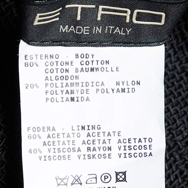 Pre Owned Etro Black Cotton Mesh Contrast Detail Layered Mini Skirt S