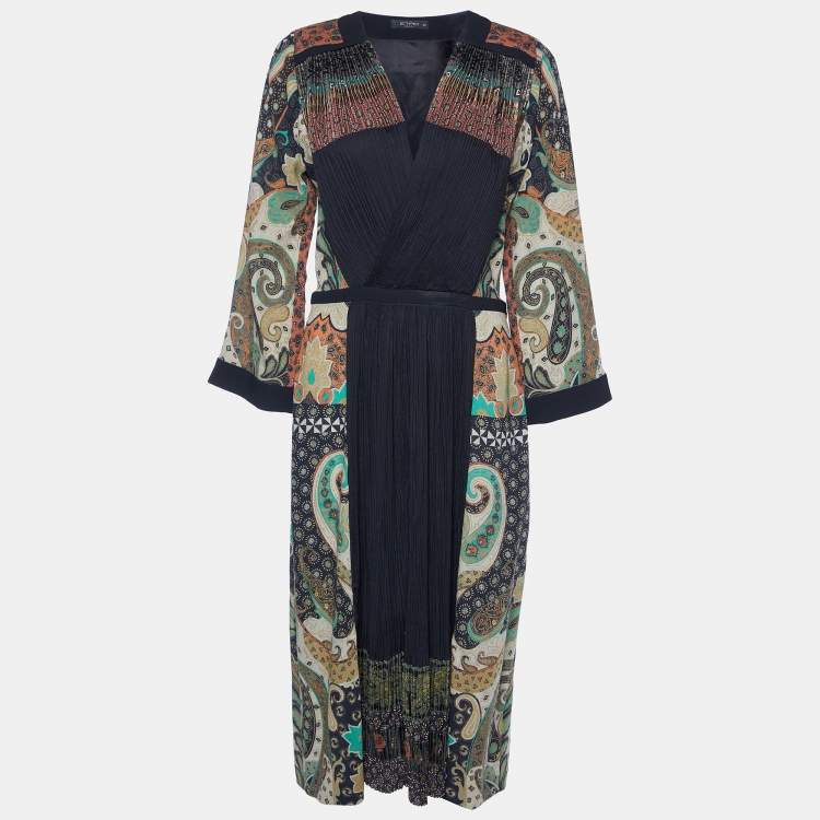 ワンピースその他 ETRO Flared midi dress with multi-coloured print Etro Multicolor Printed Wool Blend Midi Dress M Etro | TLC