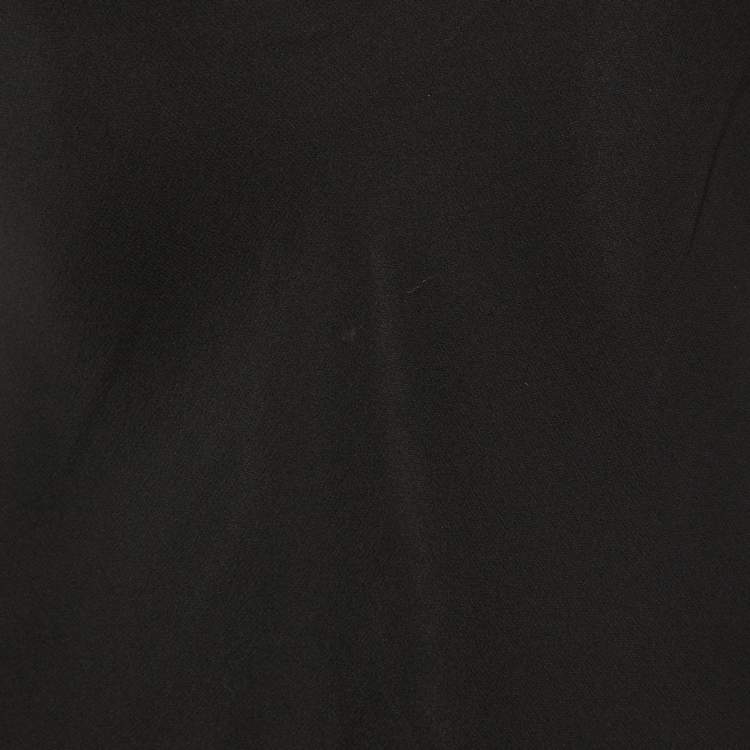 Pre Owned Etro Black Embellished Silk Long Sleeve Blouse M
