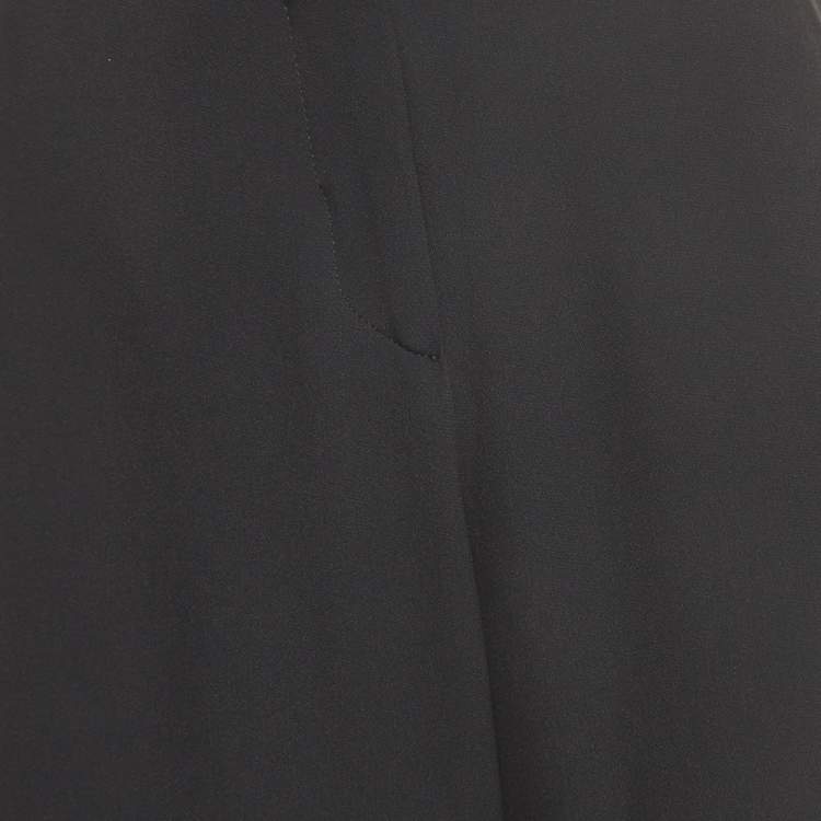 Pre Owned Etro Black Crepe Straight Leg Formal Pants M