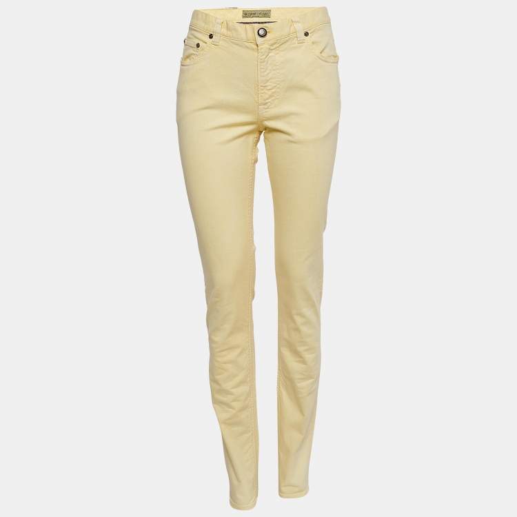 Pre Owned Etro Yellow Denim Slim Fit Jeans M Waist 29"
