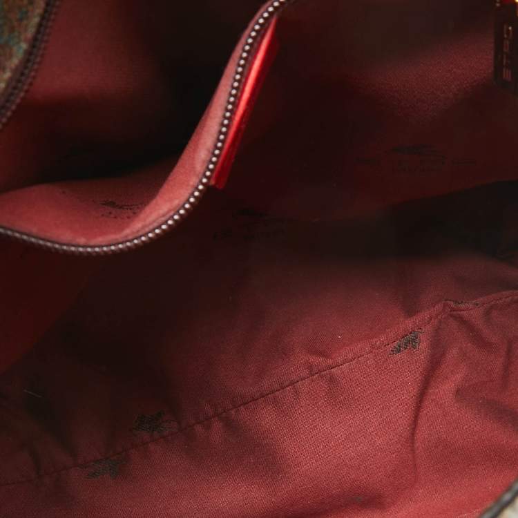 Pre Owned Etro Brown Paisley Print Coated Canvas Backpack   