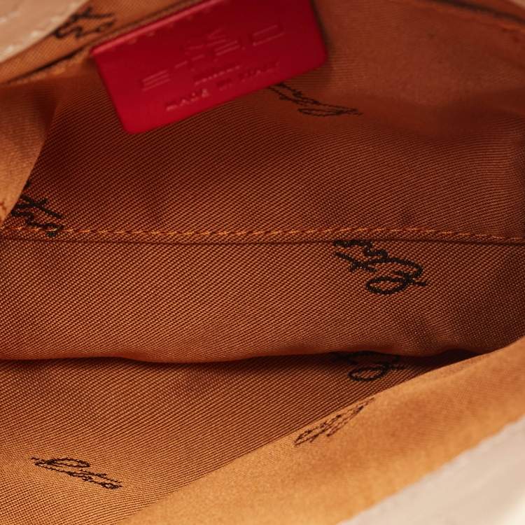 Pre Owned Etro Brown Paisley Print Coated Canvas, Python Embossed and Leather Slim Crossbody Bag