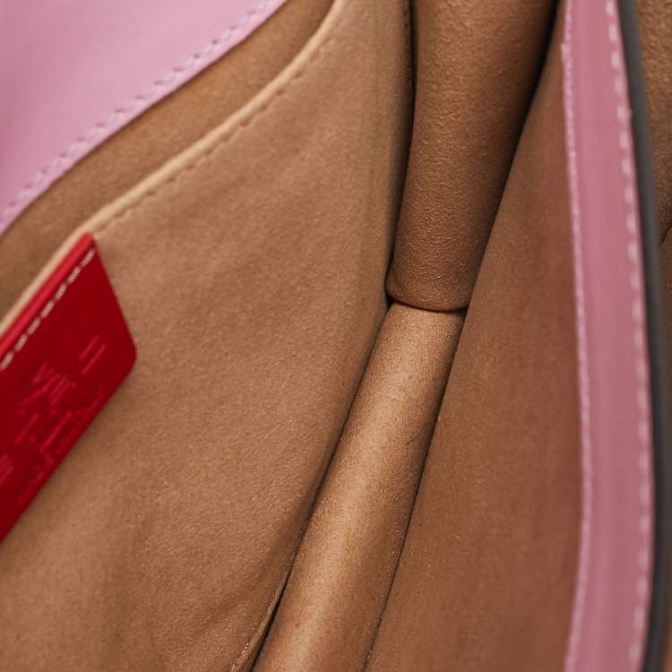 Pre Owned Etro Pink Leather Fold-Over Shoulder Bag