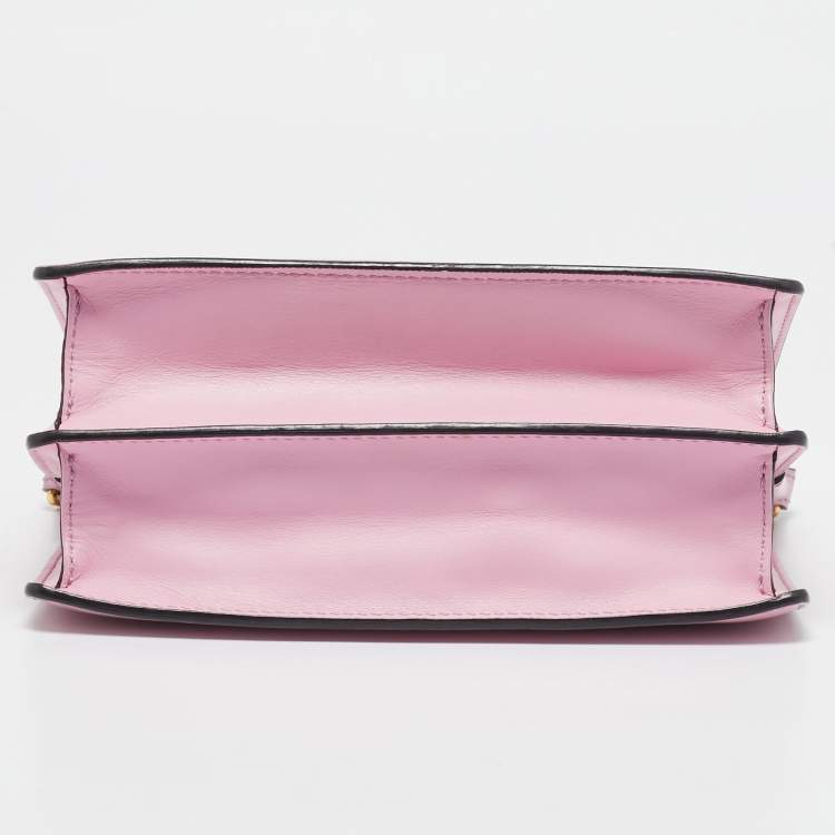 Pre Owned Etro Pink Leather Fold-Over Shoulder Bag