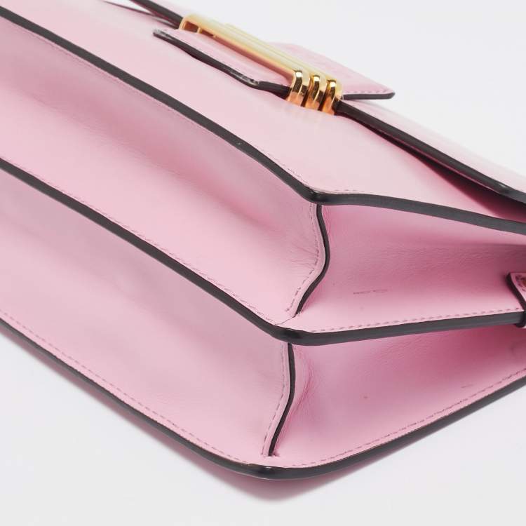 Pre Owned Etro Pink Leather Fold-Over Shoulder Bag