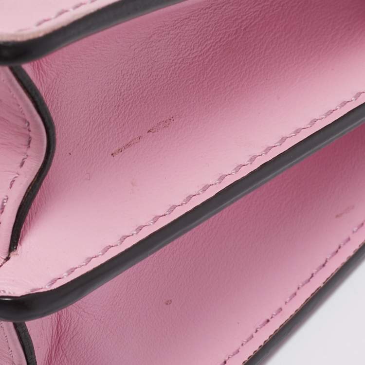 Pre Owned Etro Pink Leather Fold-Over Shoulder Bag