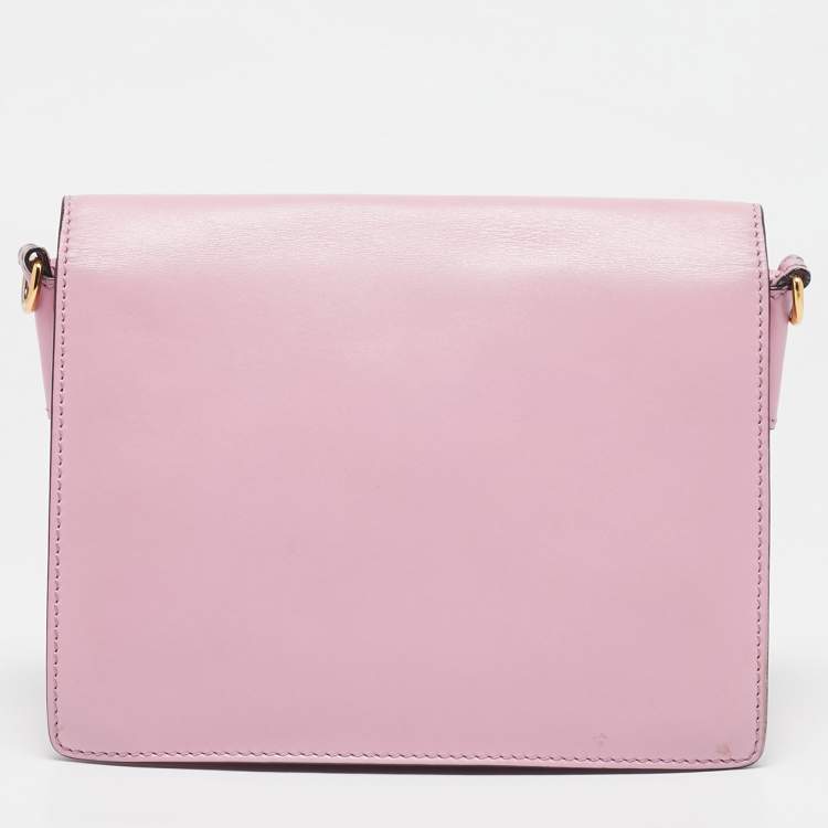 Pre Owned Etro Pink Leather Fold-Over Shoulder Bag