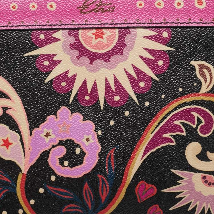 Pre Owned Etro Multicolor Printed Coated Canvas Frame Crossbody Bag