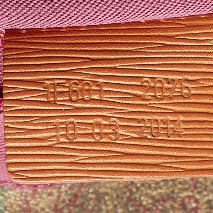 Pre Owned Etro Orange Paisley Print Coated Canvas and Leather Drawstring Backpack
