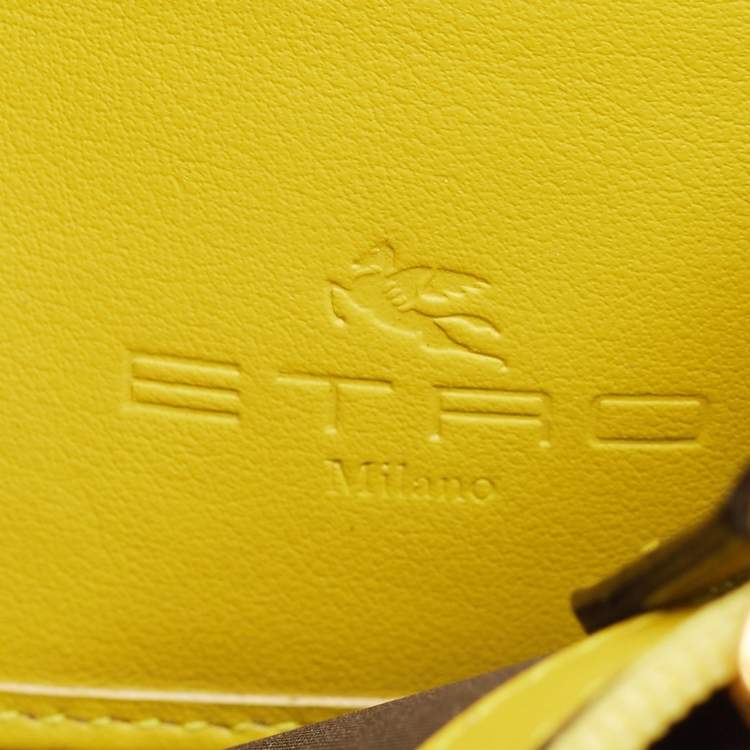 مملوكة مسبقًا Etro Multicolor Coated Canvas Floral Zip Continental Wallet