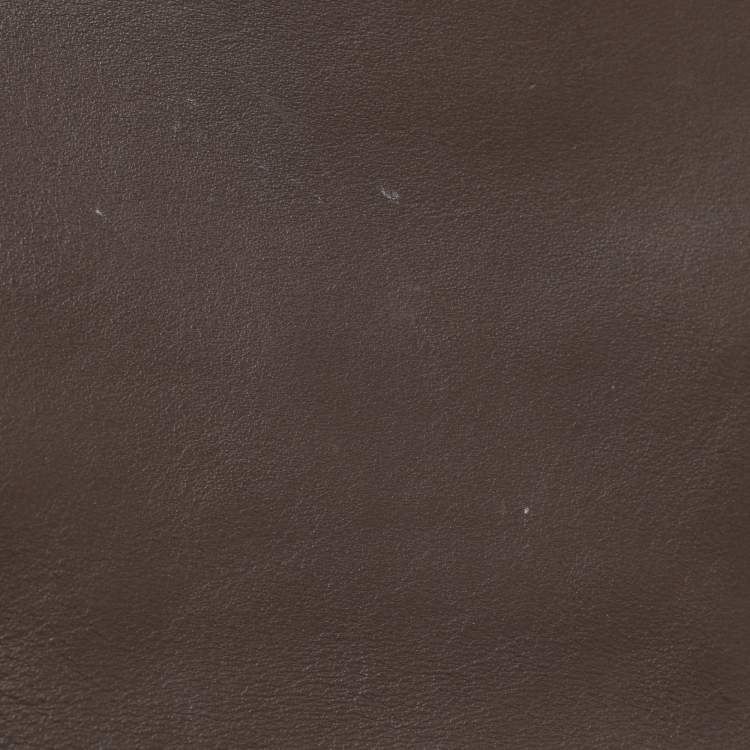 Pre Owned Etro Brown Paisley Embossed Leather Crossbody Bag