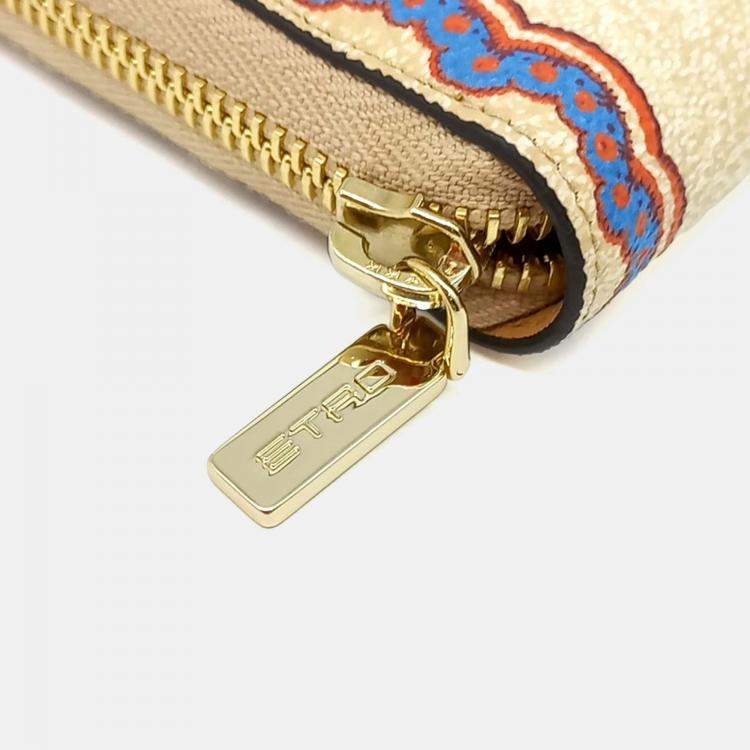 Pre Owned Etro Multicolor Leather Long Wallet